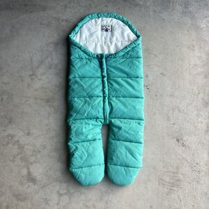 VTG LL Bean Baby Bag Insulated Winter Bunting Teal 15-35 pounds 1980s